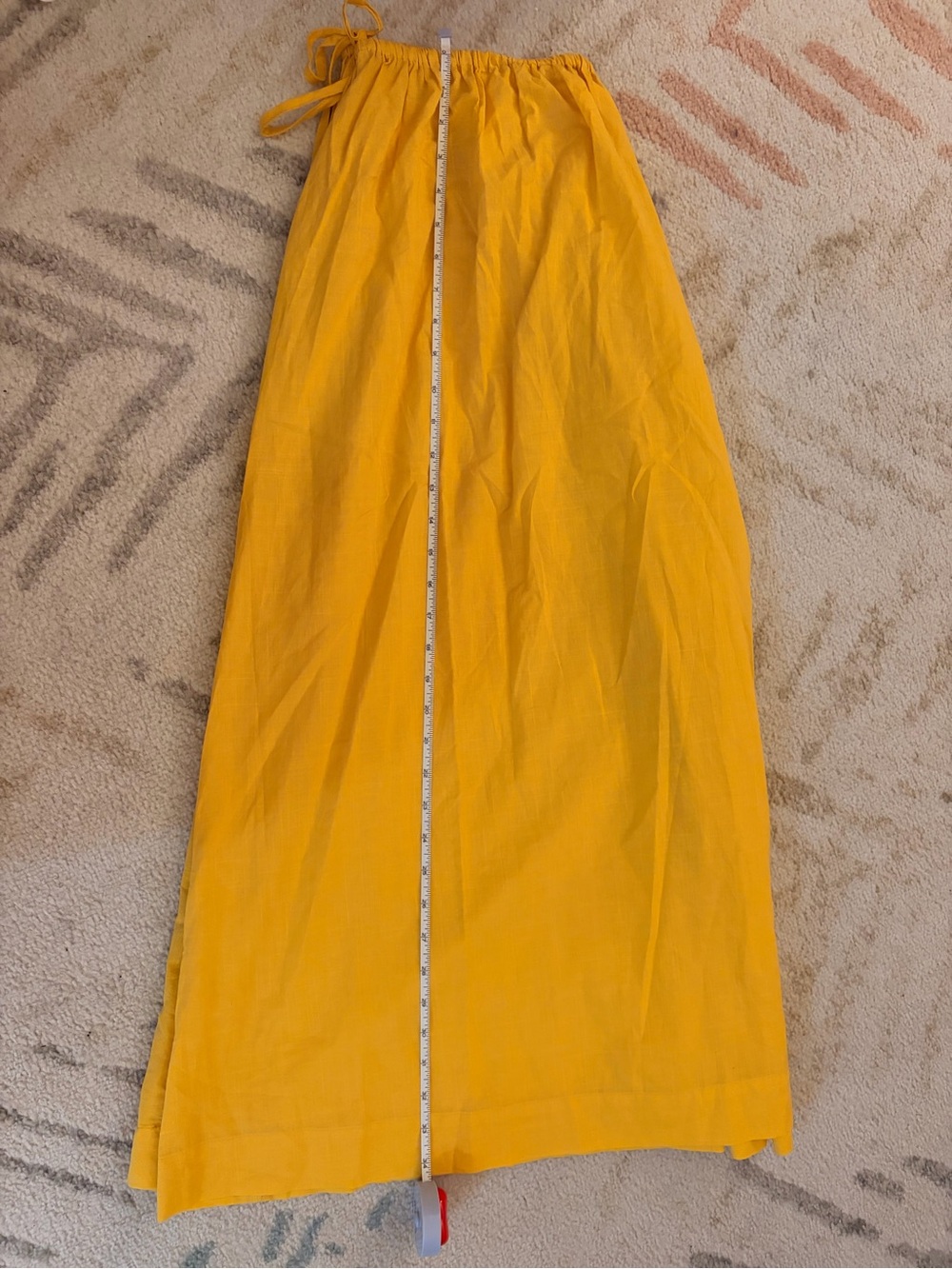 NWOT 100% cotton Lisa Says Gah yellow Avery midi skirt medium - Picture 6 of 6